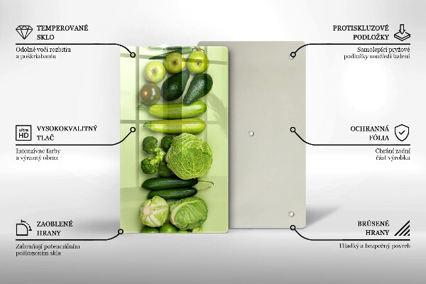 Tábua corte Frutas e vegetais verdes