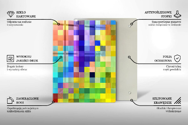 Tábua de vidro Ilustração de folhas de monstera