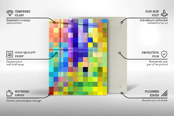 Tábua de vidro Ilustração de folhas de monstera