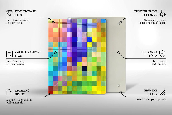 Tábua de vidro Ilustração de folhas de monstera