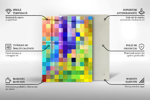 Tábua de vidro Ilustração de folhas de monstera