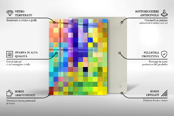Tábua de vidro Ilustração de folhas de monstera