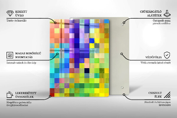 Tábua de vidro Ilustração de folhas de monstera