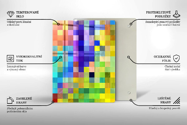 Tábua de vidro Ilustração de folhas de monstera