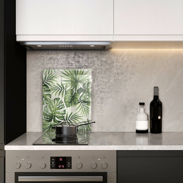 Tábua de vidro Ilustração de folhas de monstera