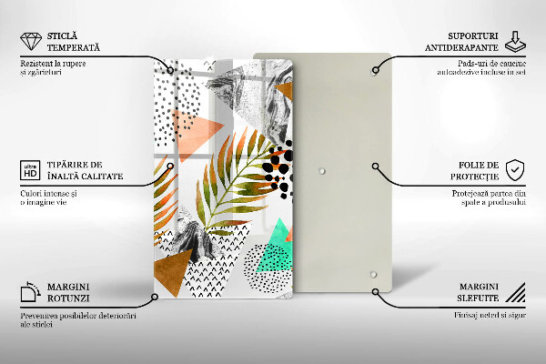 Tábua cozinha Padrão de folha Boho