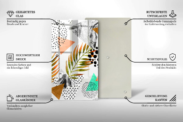 Tábua cozinha Padrão de folha Boho