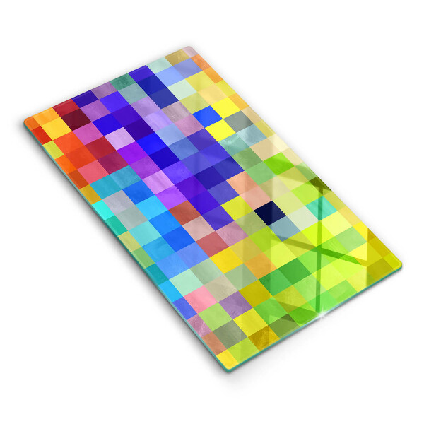 Tábua para cozinha Quadrados de pixels coloridos