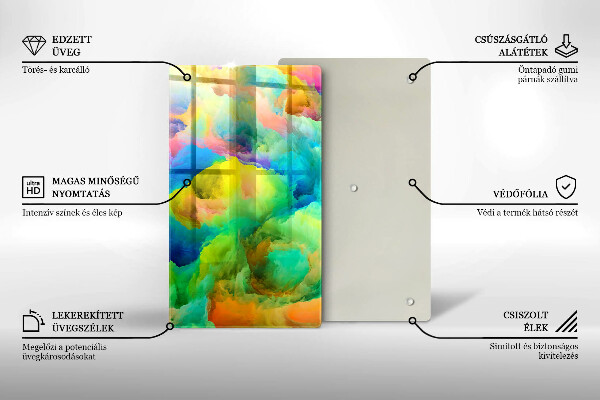 Tábua de cortar alimentos Abstração colorida
