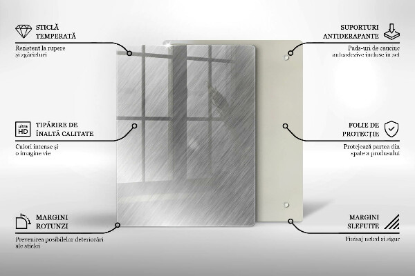 Tábua de cortar de vidro Padrão triangular