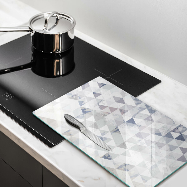 Tábua de cortar de vidro Padrão triangular