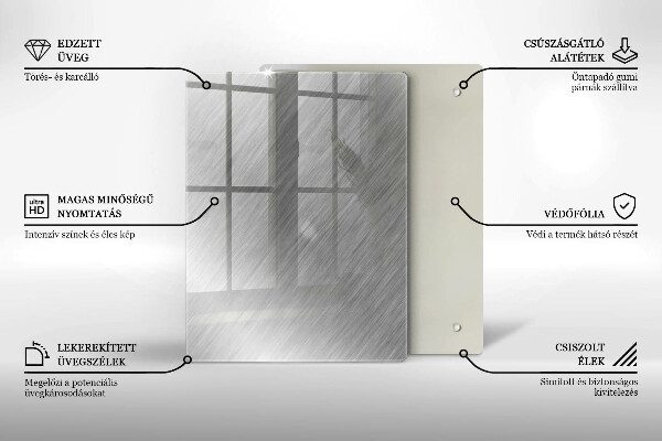 Tábua de cortar de vidro Padrão triangular