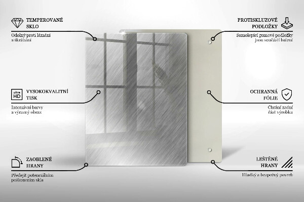 Tábua de cortar de vidro Padrão triangular