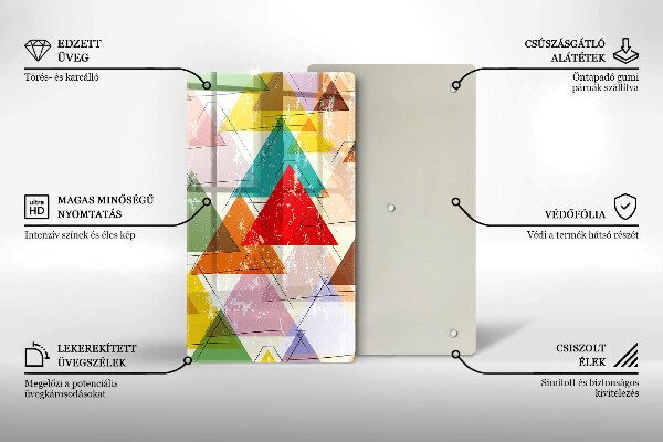 Tábua para corte Triângulos pintados