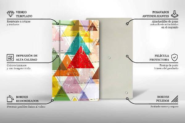 Tábua para corte Triângulos pintados