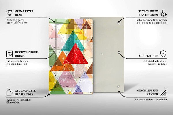 Tábua para corte Triângulos pintados