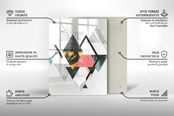 Tábua para corte Triângulos pintados