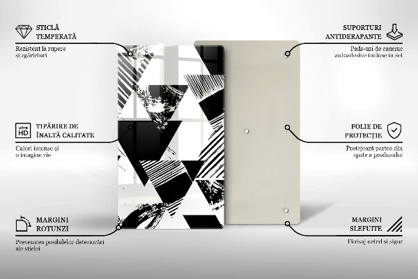 Tábua de cortar alimentos Triângulos geométricos