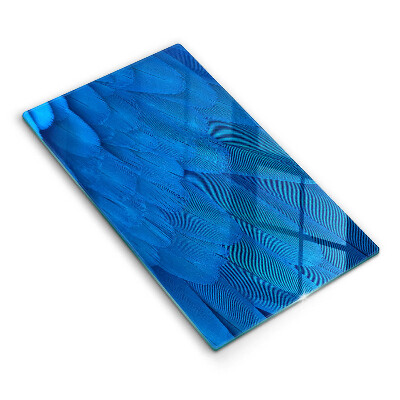 Tábua de vidro penas de pássaros