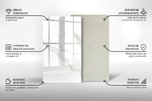 Tábua de corte Mármore branco delicado