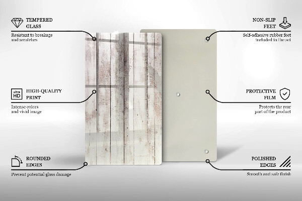 Tábua de corte de vidro Tábuas de madeira velhas