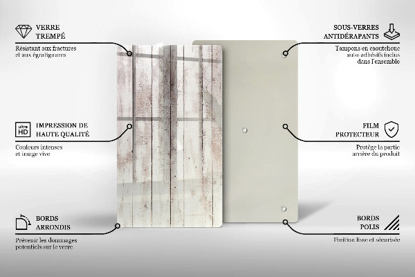 Tábua de corte de vidro Tábuas de madeira velhas