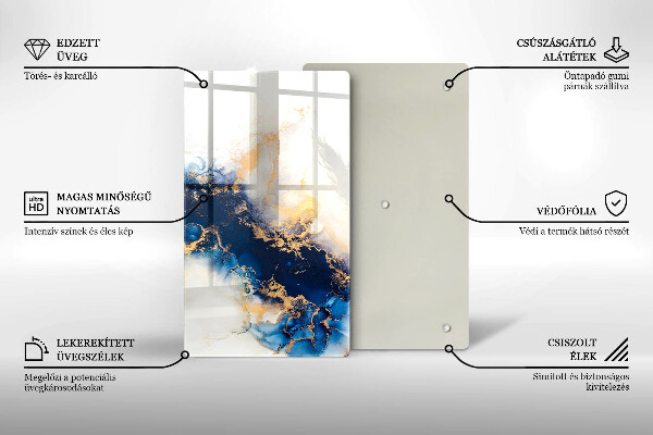 Tábua para corte Abstração com azul