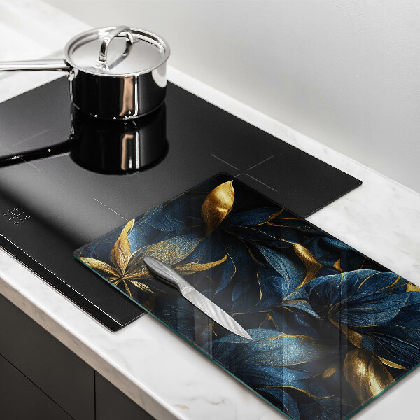 Tábua corte Folhas decorativas com ouro