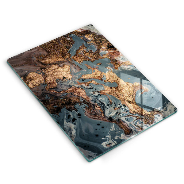 Tábua de corte Pedra decorativa com ouro