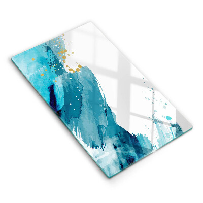 Tábua de cortar de vidro Manchas azuis