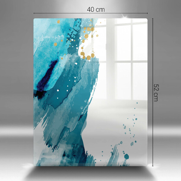 Tábua de cortar de vidro Manchas azuis