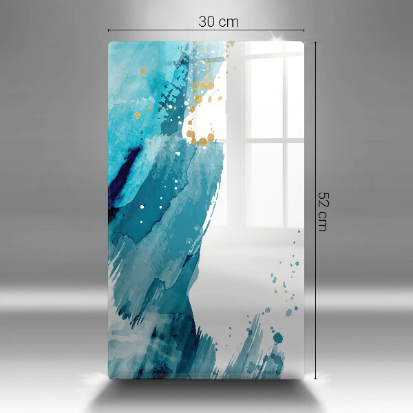 Tábua de cortar de vidro Manchas azuis