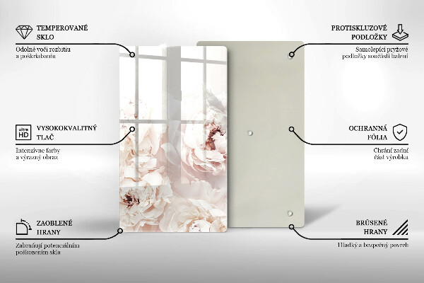 Tábua de cortar alimentos Peônias pastéis