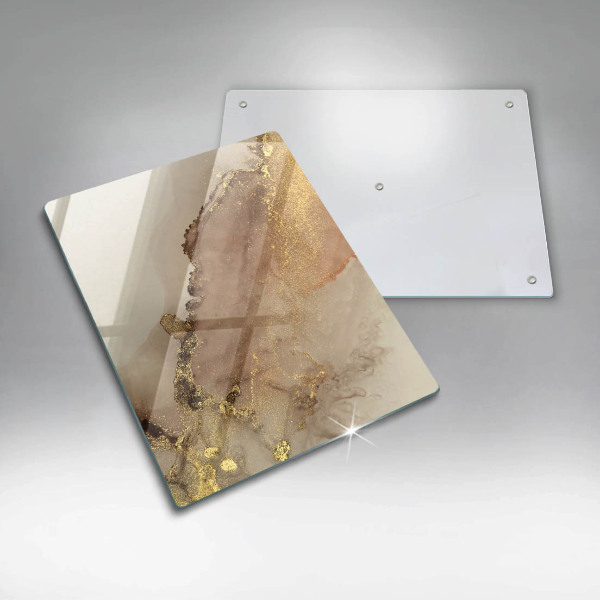 Tábua de vidro Ouro abstrato