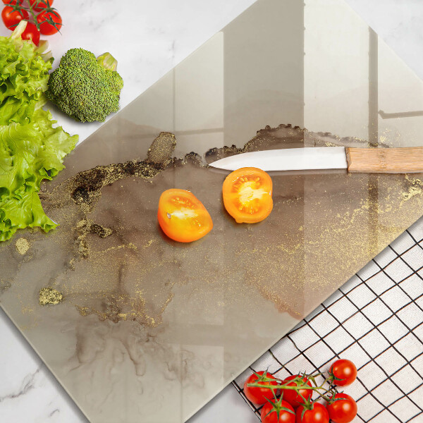 Tábua de vidro Ouro abstrato