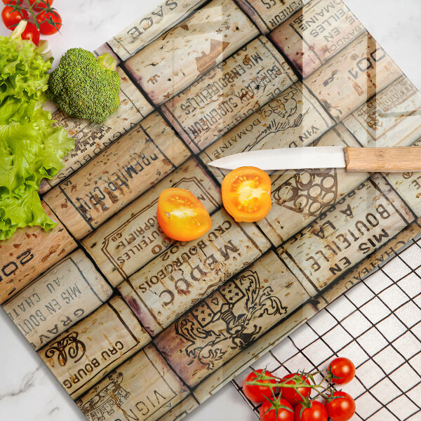 Tábua de corte Rolhas de vinho velhas