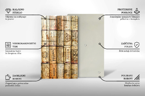 Tábua de corte Rolhas de vinho velhas