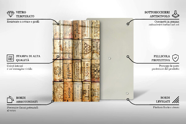 Tábua de corte Rolhas de vinho velhas