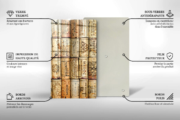 Tábua de corte Rolhas de vinho velhas
