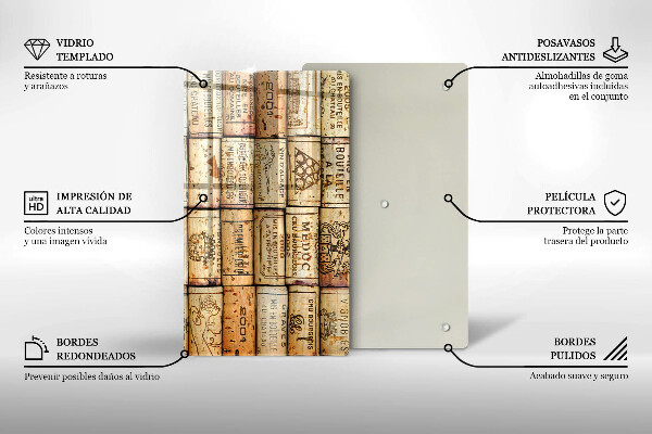 Tábua de corte Rolhas de vinho velhas