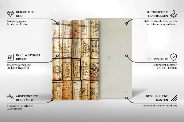 Tábua de corte Rolhas de vinho velhas