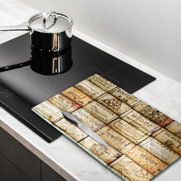 Tábua de corte Rolhas de vinho velhas