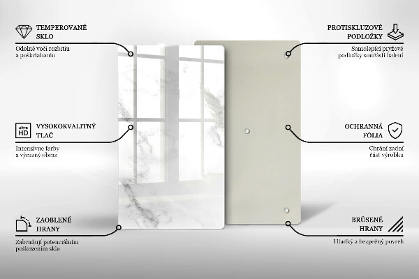 Tábua de cortar de vidro Mármore moderno