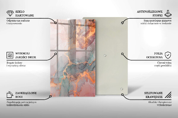 Tábua para cozinha Mármore com ouro