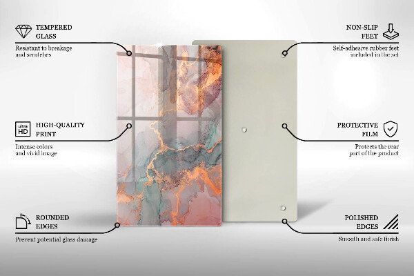 Tábua para cozinha Mármore com ouro