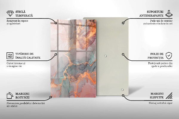 Tábua para cozinha Mármore com ouro