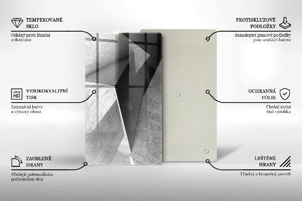 Tábua de cortar de vidro Abstração concreta