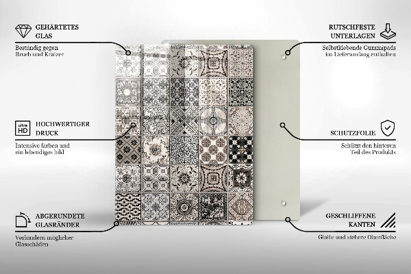 Tábua de cortar de vidro Abstração concreta