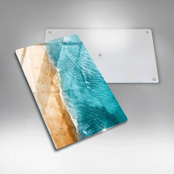 Tábua de cortar alimentos A praia e o mar