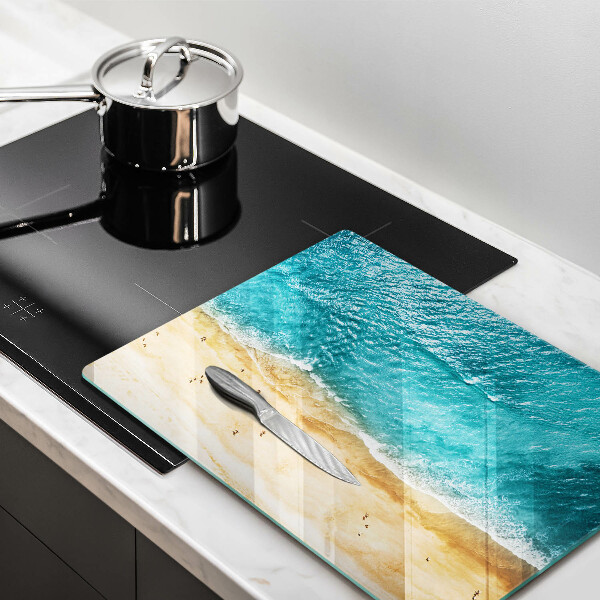 Tábua de cortar alimentos A praia e o mar